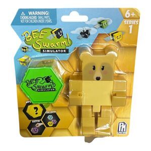Bee Swarm Simulator Mother Bear Action Figure Pack w/ Mystery Bee & Honeycomb